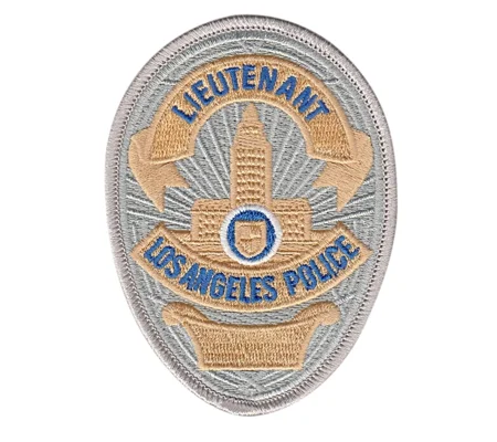 CA California Los Angeles Police LAPD Badge Patch Lieutenant