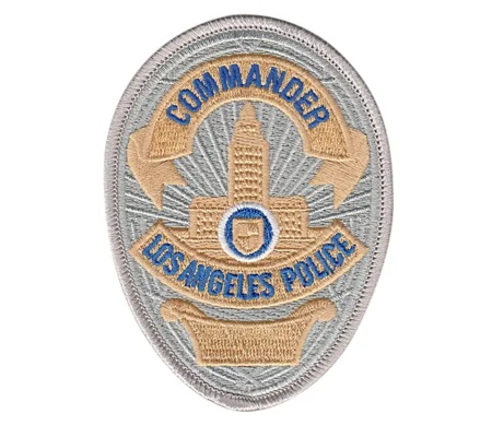CA California Los Angeles Police LAPD Badge Patch Commander