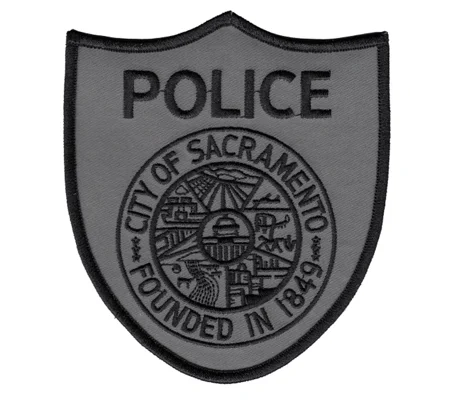 CA California Sacramento Police Shoulder Patch Gray