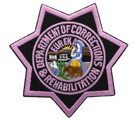 CA California State Department of Corrections Rehab Patch Star Pink