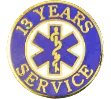 Insignia Tac Pin SOL Star of Life Years Service 13