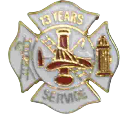 Insignia Tac Pin Fire Maltese Years Service 13