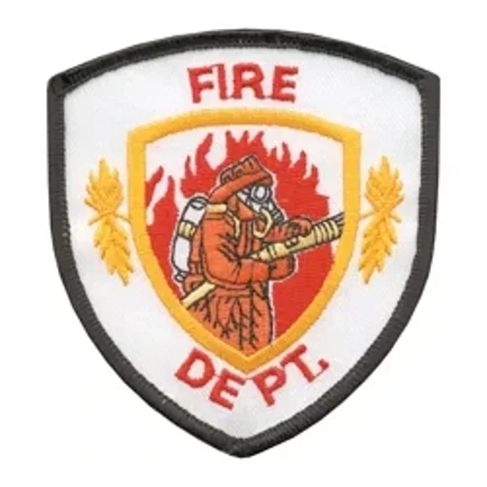 Fire Department Shoulder Patch White