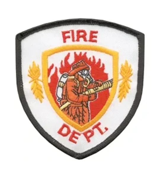 Fire Department Shoulder Patch White