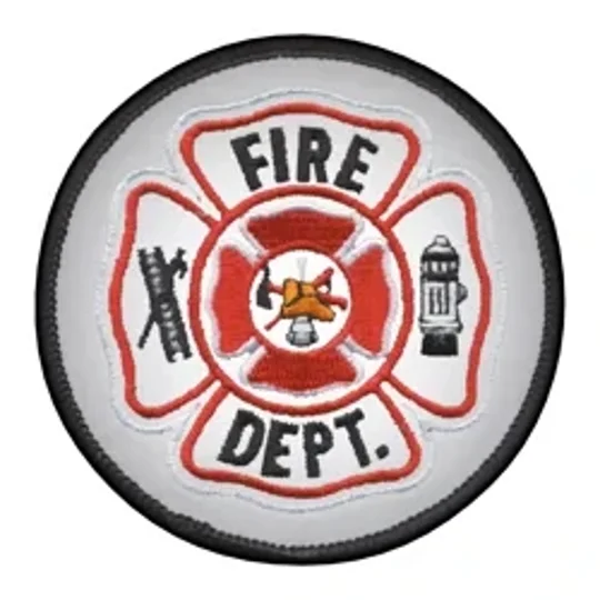 Fire Department Round Shoulder Patch Reflective