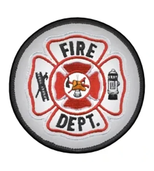 Fire Department Round Shoulder Patch Reflective