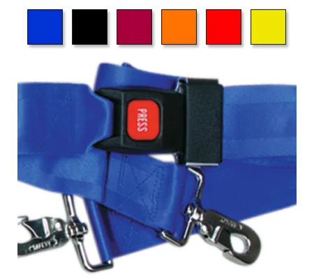 Metal Push Button Buckle Two Piece w/Swivel Speed Clip Strap