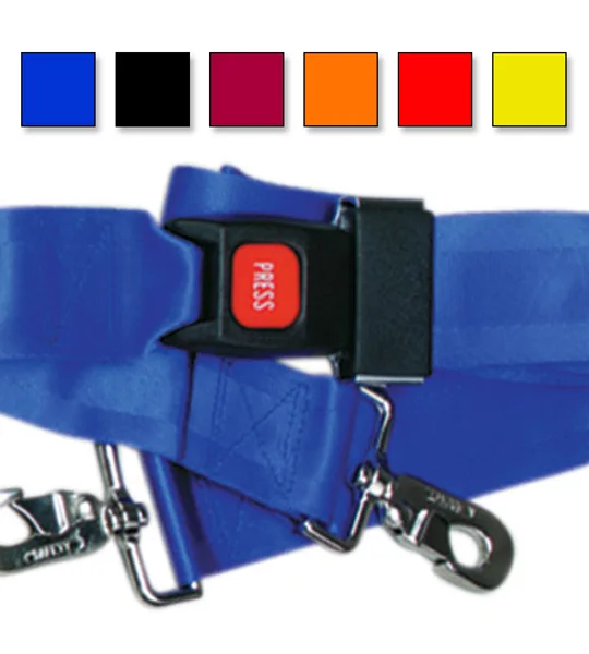 Metal Push Button Buckle Two Piece w/Swivel Speed Clip Strap