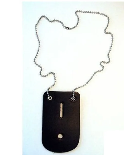 Undercover Leather Badge Neck Chain Holder