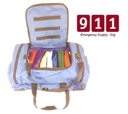 Large First Responder Broselow Inserts Color Coded Trauma Bag