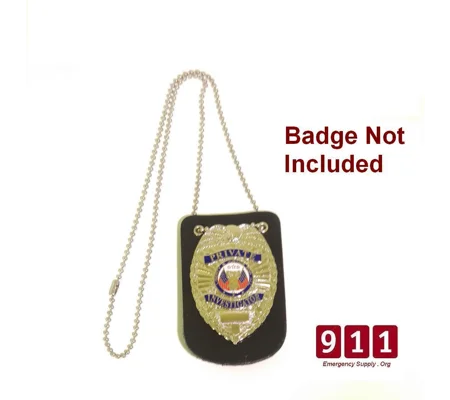 Undercover Leather Badge Neck Chain Holder
