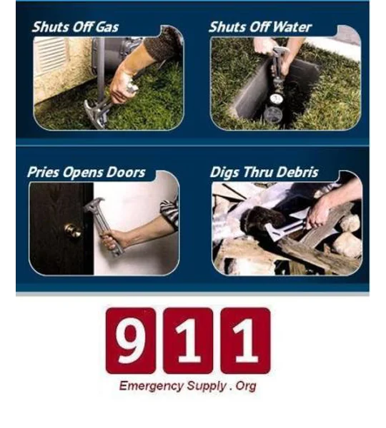 Firefighter 4 in 1 Tool On Duty for Water Gas Prying and Digging