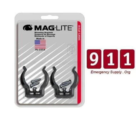 Maglight Lite Mag D Cell Flashlight Wall Mounting Bracket Clamps