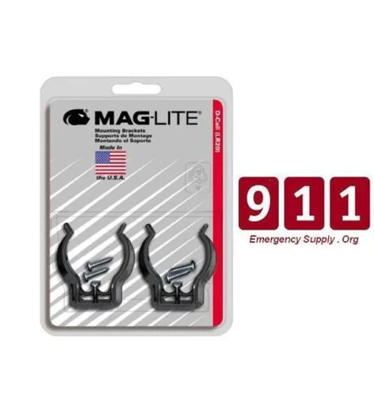Maglight Lite Mag D Cell Flashlight Wall Mounting Bracket Clamps