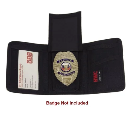 Tri Fold Wallet Nylon Flip Out Badge Case