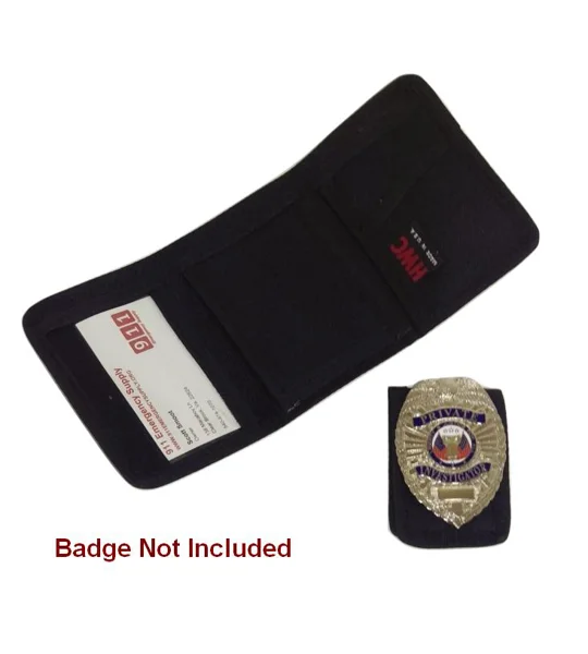 Tri Fold Wallet Nylon Flip Out Badge Case
