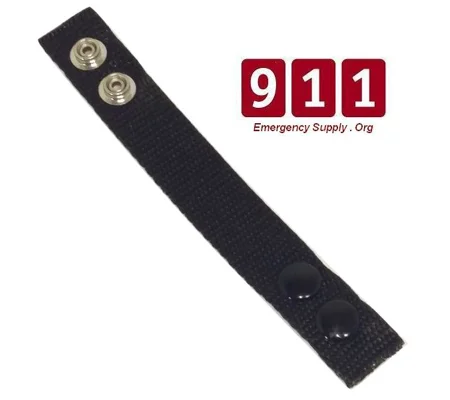 Nylon Belt Keeper 1" Black Snaps