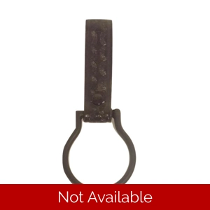 Leather Flashlight Slide On Ring Basket Weave Black