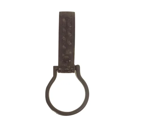 Leather Flashlight Slide On Ring Plain Black