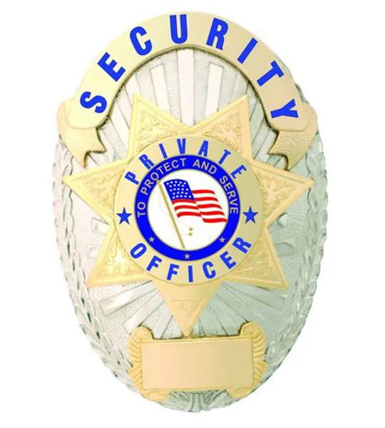 Security Private Officer Shield Star Center Badge