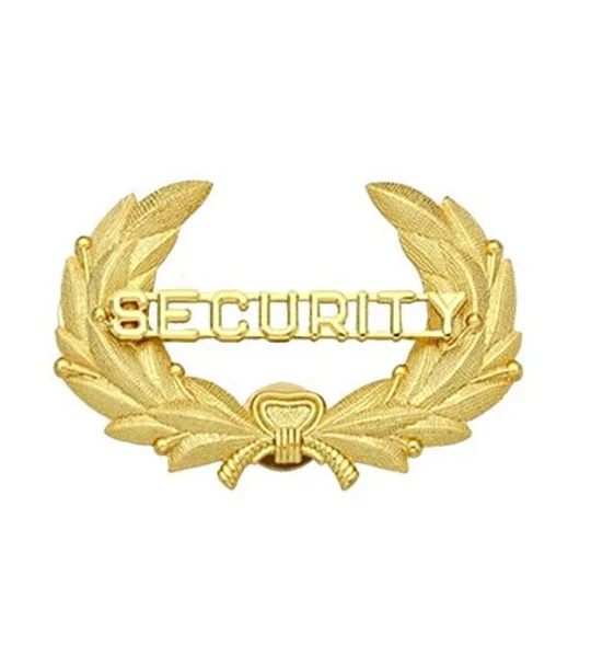 Security Officer Gold Hat Cap Badge