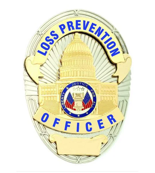 Loss Prevention Officer Shield Oval Badge LAPD Style