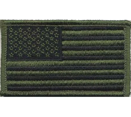 American Flag Embroidered Patch Tactical Olive Drab