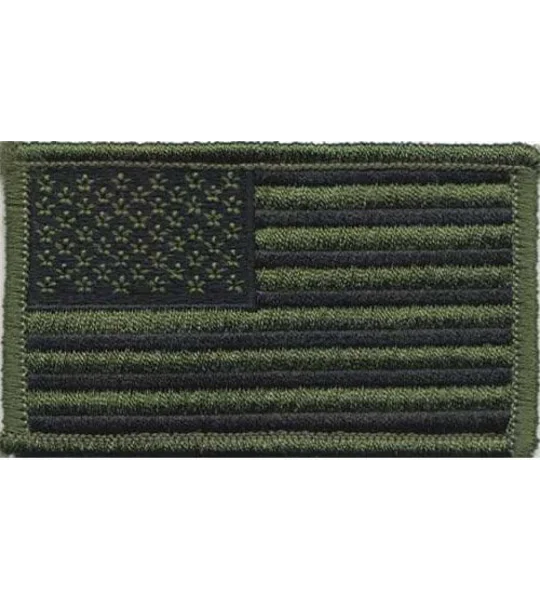 American Flag Embroidered Patch Tactical Olive Drab