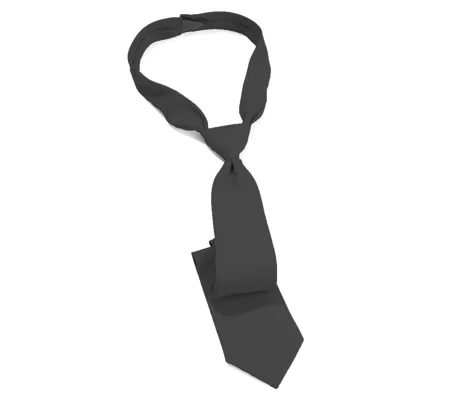 Breakaway Velcro Dress Uniform Tie Black 18"