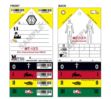 Medical Emergency Triage Tag Single Training - Instructional