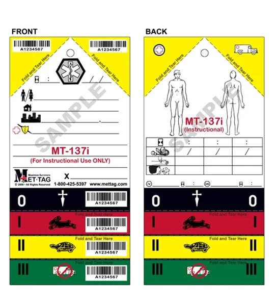 Medical Emergency Triage Tag Single Training - Instructional