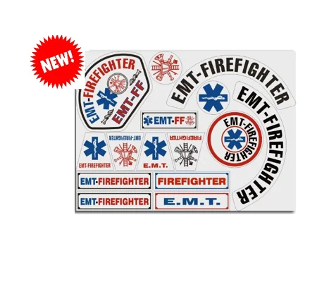 All in 1 Reflective Decal Sheet Fire & Rescue