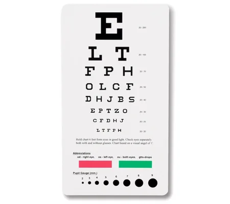 Snellen Pocket Eye Chart