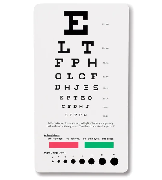 Snellen Pocket Eye Chart