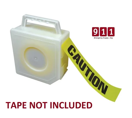 Barricade Tape Dispenser Fire Line Caution Firefighter Enclosed
