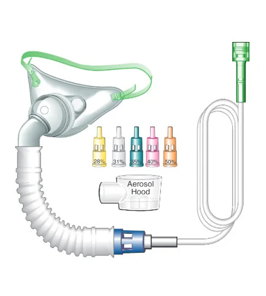 Adult Tracheostomy Mask Kit 24, 28, 31, 35, 40, 50 Percent Diluters