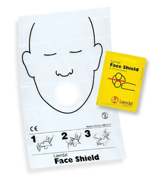 CPR Barrier Patient Face Shield 3M Filtrete Hydrophobic Filter