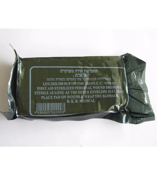 Israeli Bandage IDF Trauma Wound Dressing IFAK 4" Military Bandage