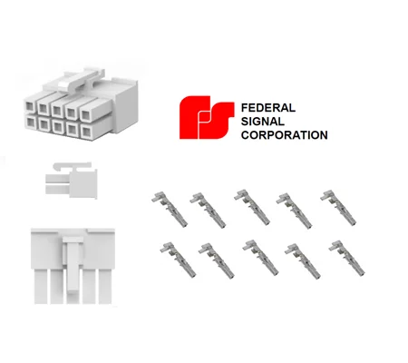 Federal Signal 10 Pin Connector & Pins PA300 +