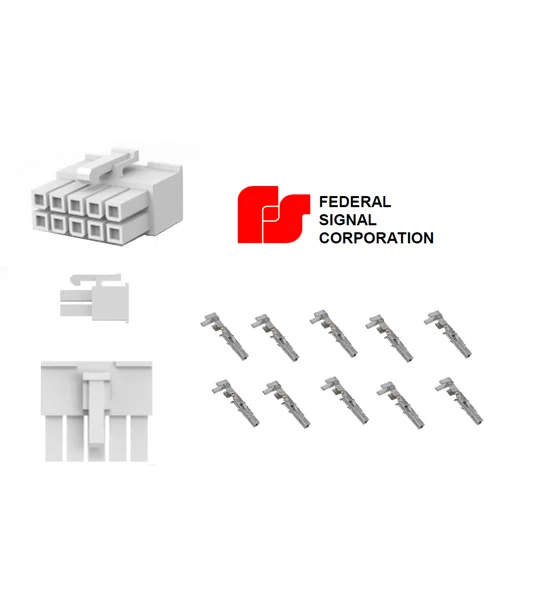 Federal Signal 10 Pin Connector & Pins PA300 +