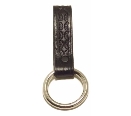 Leather Baton Holder Basket Weave Slide On