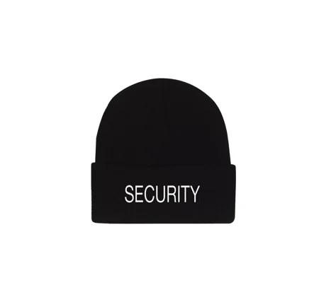 Security Embroidered Watch Cap Beanie Hat