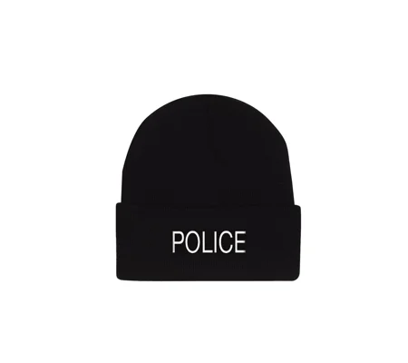 Police Embroidered Watch Cap Beanie Hat