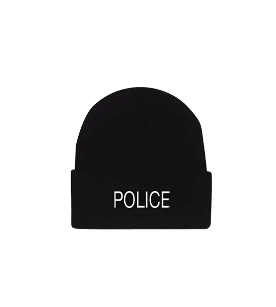 Police Embroidered Watch Cap Beanie Hat