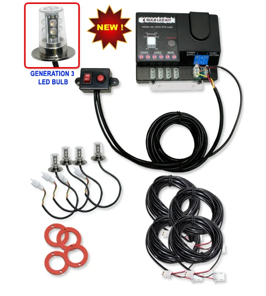 Advanced Hideaway Generation 3 LED lights 60 Watt 4 LED Set