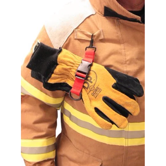 Firefighter Nylon Velcro Glove Strap D Ring Pull