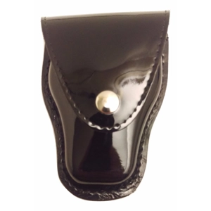 Leather Handcuff Case Snap Back Clarino Black