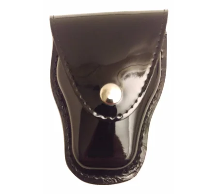 Leather Handcuff Case Snap Back Clarino Black