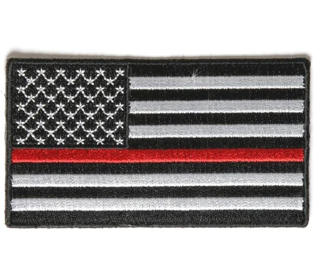 Firefighter Fire Department Thin Red Line American Flag Patch