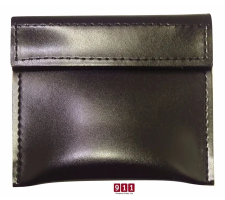 Enduro Leather Look Glove Case Black Velcro Closure